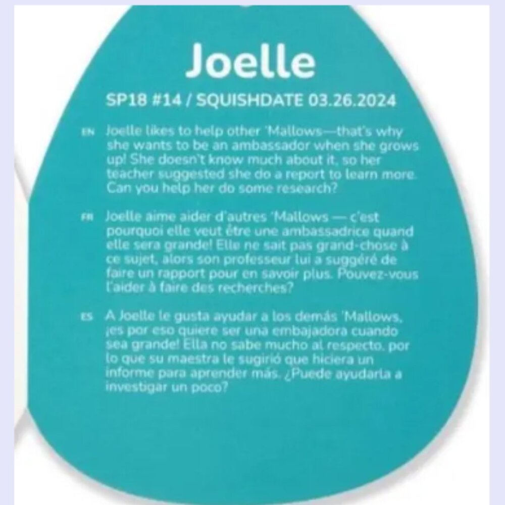 Squishmallows Joelle Sleepamallows 18" Large Plush - New - Picture 9 of 9